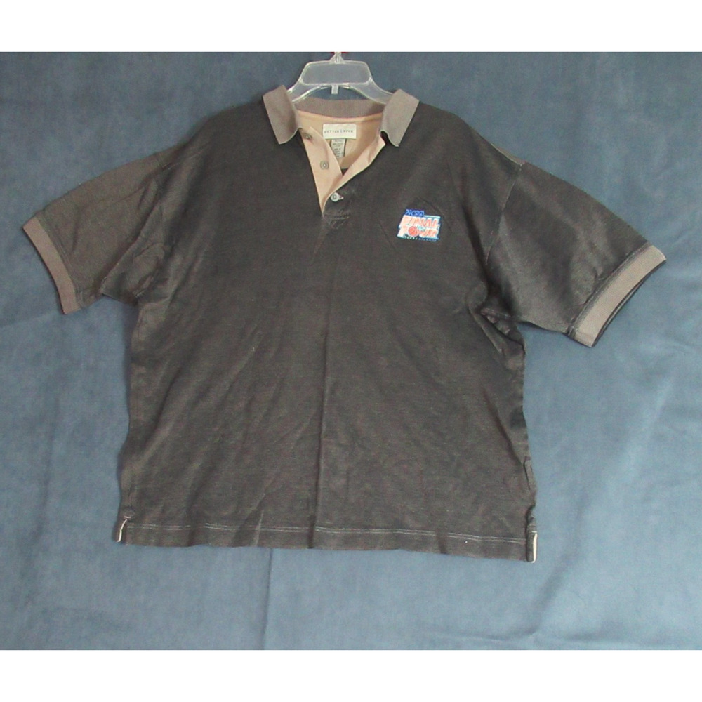 Vintage NCAA Basketball Final Four Polo Shirt Mens XL Brown 2002 Atlanta Sports
